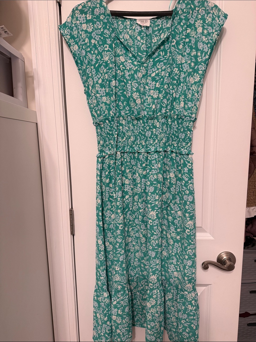 Sienna Sky Teal Green Floral Maxi Dress